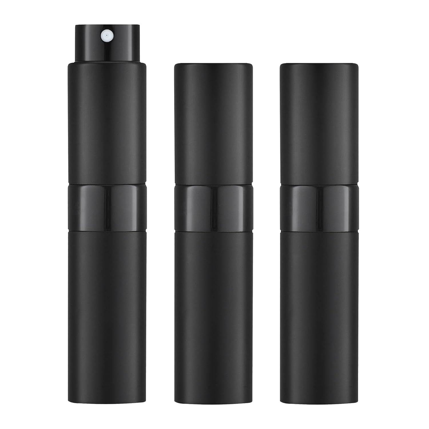 LISAPACK 8ML Atomizer Perfume Spray Bottle for Travel (3 PCS) Empty Cologne Dispenser, Portable Sprayer Travel Essentials for Men and Women (Black) LISAPACK 8ML Atomizer Perfume Spray Bottle for Travel (3 PCS) Empty Cologne Dispenser, Portable Sprayer Travel Essentials for Men and Women (Black)