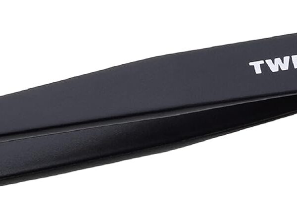 Tweezerman Stainless Steel Slant Tweezer - Eyebrow Tweezers for Women and Men (Black)