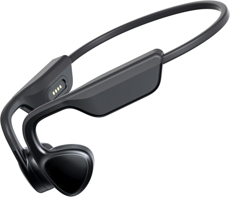 Bone Conduction Headphones,Open Ear Headphones Bluetooth 5.3 with Mic,Bone Conduction Earbuds 12Hrs Playtime,IPX7 Sweatproof Waterproof Sport Earphones for Running,Walking,Cycling,Gym