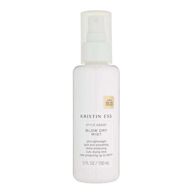 Kristin Ess Hydrating Heat Protection Spray for Hair - Blow Dry Frizz Control + Shine Enhancing -Anti Humidity Thermal Heat Protectant Spray - Repair + Protect Hair Up to 450 Degrees - Pear Fragrance