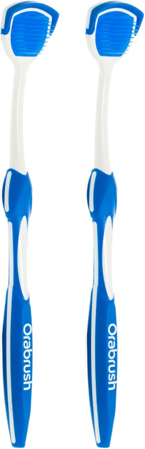 DenTek Orabrush Tongue Scraper, Gentle Tongue Cleaner Brush for Fresh Breath, 2 Count DenTek Orabrush Tongue Scraper, Gentle Tongue Cleaner Brush for Fresh Breath, 2 Count