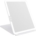 deweisn Folding Lighted Makeup Mirror with 72 LEDs 3 Colors Light Modes USB Rechargable 1800mA Batteries Portable Ultra Thin Compact Vanity Mirror Dimmable Travel Mirror