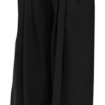 NRTHYE Womens Palazzo Long Pants High Waist Wide Leg Stretchy Loose Fit Casual Trousers with Pocket
