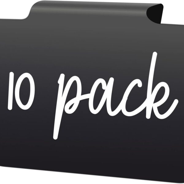 Basket Labels Clip On for Pantry Organization and Storage Baskets Bin Labels - Small Chalk Labels for Baskets - Black Bin Clip Labels for Baskets - Chalkboard Basket Tags Dry Erase Bin Labels Clip On