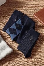 POLO RALPH LAUREN Men’s Assorted Pattern Dress Crew Socks (4-Pack)