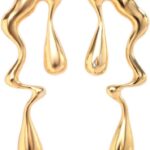 Irregular WaterDrop Earrings, Melted Liquid Irregular Stainless Steel Earrings, Embrace Minimalist Earrings, Statement Earrings for Women