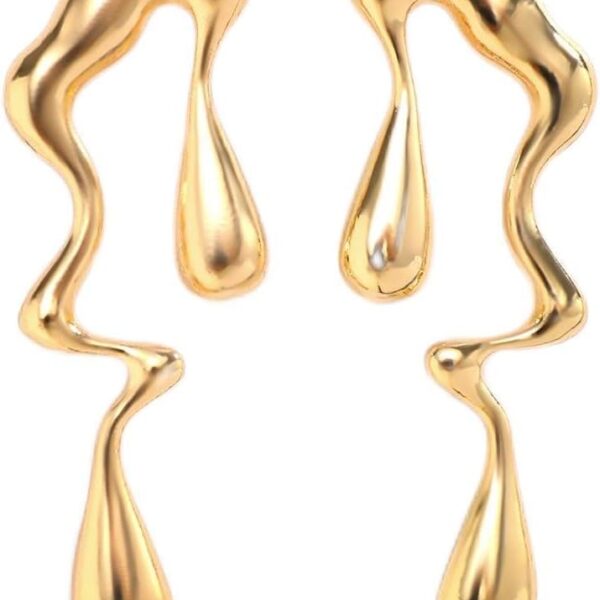 Irregular WaterDrop Earrings, Melted Liquid Irregular Stainless Steel Earrings, Embrace Minimalist Earrings, Statement Earrings for Women