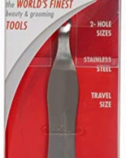 Seki Edge Blackhead Remover (SS-801) - Comedone Extractor for Blackheads - Professional Pimple Popper Tool with 2 Hole Sizes - Preventive Acne Tool & Pore Extractor
