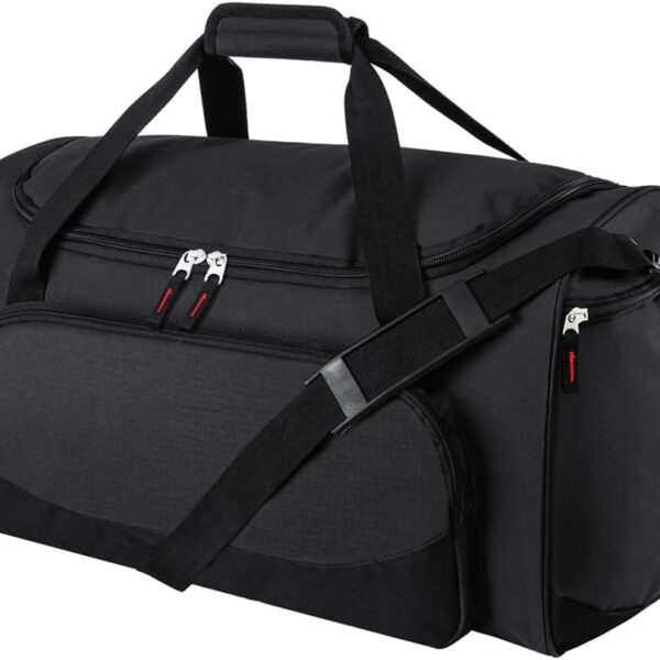 Uarition Gym Bag for Men - 50L Black Durable Large Duffle Bag for Travel, Workout, Fitness & Sport
