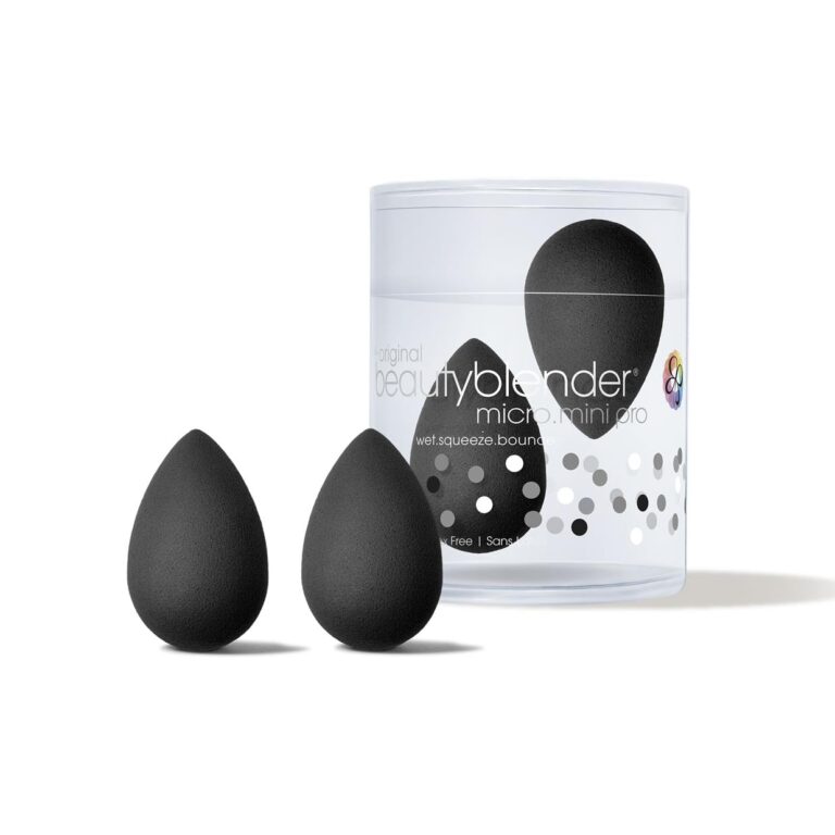 Beautyblender | Micro Mini Pro Black Beauty Blender Makeup Sponges, Super-Soft Foam Easily Blends Concealers & Highlighters, Made in USA, Reusable, Washable, Streak Free Application, 2 Pack