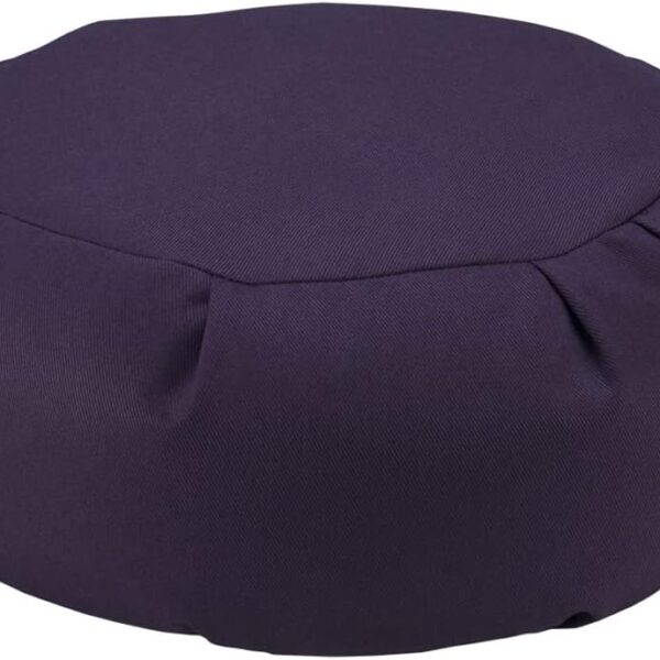 Hugger Mugger Zafu Meditation Cushion - Support in Cross-Legged Sitting, Buckwheat Filled, Durable Fabric, Convenient Handle, Handmade in USA