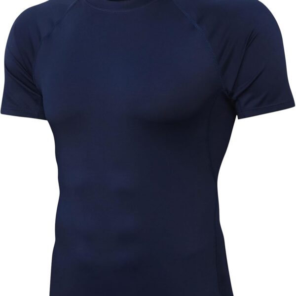 SPVISE Men's Compression Shirt Short Sleeve Workout Gym Top Cool Dry Athletic Base Layer Undershirt T-Shirt for Sport Running