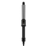 Conair Instant Heat Curling Iron Brush, 3/4-Inch Hot Brush for Short Hair, 25 Heat Settings, Nylon Bristles, Dual Voltage & Auto-Off, Black/Silver, BC84GNR