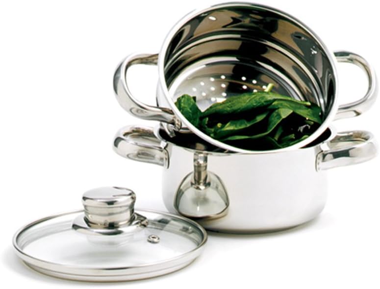Norpro 1-Quart Stainless Steel Mini Steamer Cooker, 3 Piece Set Norpro 1-Quart Stainless Steel Mini Steamer Cooker, 3 Piece Set