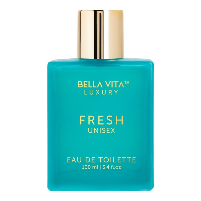 Bellavita Luxury FRESH Eau de Toilette | 100 ml (3.4 fl.oz.) | Perfume for Men and Women | Fresh, Sweet Almond, Lavender, Ylang-Ylang Notes | Long Lasting Unisex Fragrance