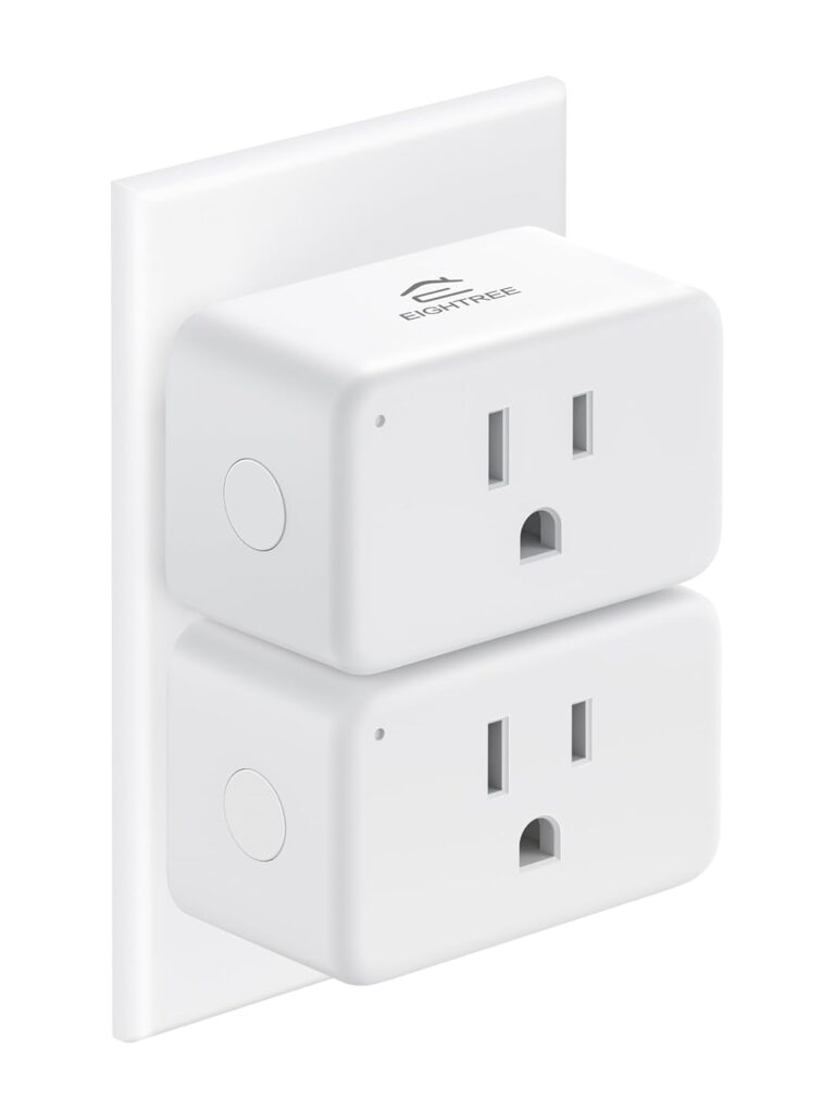 EIGHTREE Smart Plug 15A, Smart Plugs that Compatible with Alexa & Google Home & SmartThings, No Hub Required, WiFi Outlet with Remote Control, Timer & Schedule, 2.4GHz WiFi Only, 2 Packs