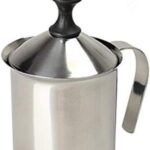 Milk Frother, HomeGoal Stainless Steel Manual Milk Foamer, Handheld Coffee Milk Frothing Pitchers,Manual Operated Milk Foam Maker For Cappuccino Coffee Latte Hot Chocolate(14-Ounce/400ml)