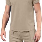 Men's Shirt and Shorts Set 2 Piece Outfits Fashion Summer Tracksuits Casual Sportwear Set