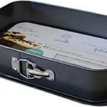 meleg otthon Springform Pan Cheesecake Pan Leakproof Cake Pan Bakeware Rectangle Nonstick Removable Bottom Black 10.6"D x 15.4"W x 3"H