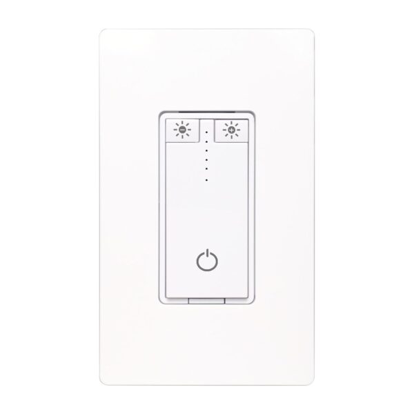 Smart Dimmer Switch, Dimmable with Energy Monitoring, Compatible with Alexa and Google Home, 2.4GHz WiFi Switches for LED Lights/CFL Light Bulbs Neutral Wire Required, Single Pole, ETL & FCC