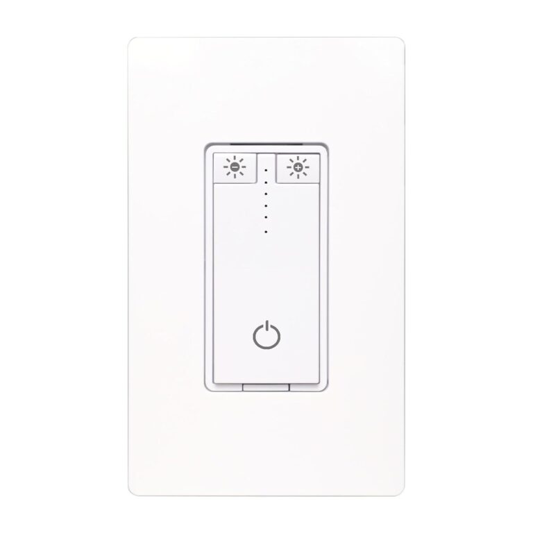 Smart Dimmer Switch, Dimmable with Energy Monitoring, Compatible with Alexa and Google Home, 2.4GHz WiFi Switches for LED Lights/CFL Light Bulbs Neutral Wire Required, Single Pole, ETL & FCC