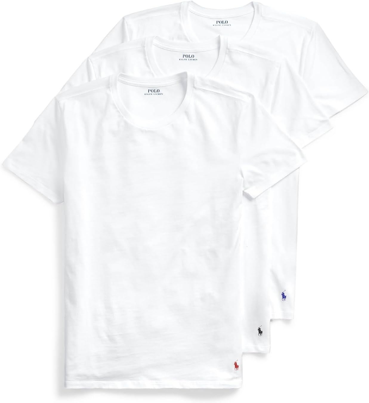 POLO RALPH LAUREN Slim Fit w/Wicking 3-Pack Crew Undershirts White MD POLO RALPH LAUREN Slim Fit w/Wicking 3-Pack Crew Undershirts White MD