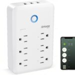 GHome Smart Plug Outlet Extender, USB Wall Charger with 3 Individual Smart Outlets and 3 Smart USB Ports, Works with Alexa Google Home, Surge Protector Plug Extender for APP Control,15A/1800W