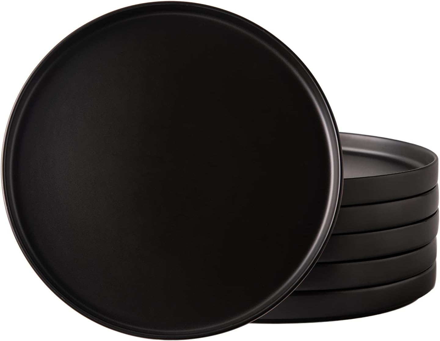 AmorArc Ceramic Dinner Plates Set of 6, 10.0 Inch Matte Stoneware Plates for Kitchen,Modern Flat Dinnerware Dishes Set,Microwave& Dishwasher Safe, Scratch Resistant, Matte Black AmorArc Ceramic Dinner Plates Set of 6, 10.0 Inch Matte Stoneware Plates for Kitchen,Modern Flat Dinnerware Dishes Set,Microwave& Dishwasher Safe, Scratch Resistant, Matte Black