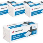 Dealmed Non-Woven Gauze Sponges - 4-Ply, 4" x 4" All-Purpose Non-Sterile Absorbent Dental Gauze Wound Care for First Aid Kit/Medical Facilities, 200 Count (Pack of 4)