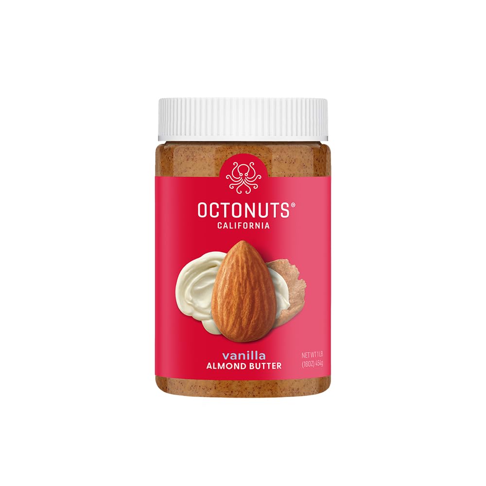 Octonuts Dry Roasted Roasted Vanilla Almond Nut Butter 16oz - Pure Creamy Nut Butter - Heart Healthy and Delicious Foods - Gluten Free, Vegan, Kosher, Non-GMO Nut Butters Octonuts Dry Roasted Roasted Vanilla Almond Nut Butter 16oz - Pure Creamy Nut Butter - Heart Healthy and Delicious Foods - Gluten Free, Vegan, Kosher, Non-GMO Nut Butters