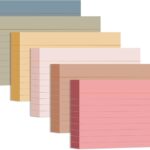 3x5 Index Cards Ruled Lined, 216 Pcs Flash Cards Study Cards for Learning and Studying, Lined Ruled Notecards for Home, School Supplies,Aesthetic Vintage Self Note Taking and Studying-Neutral Colors