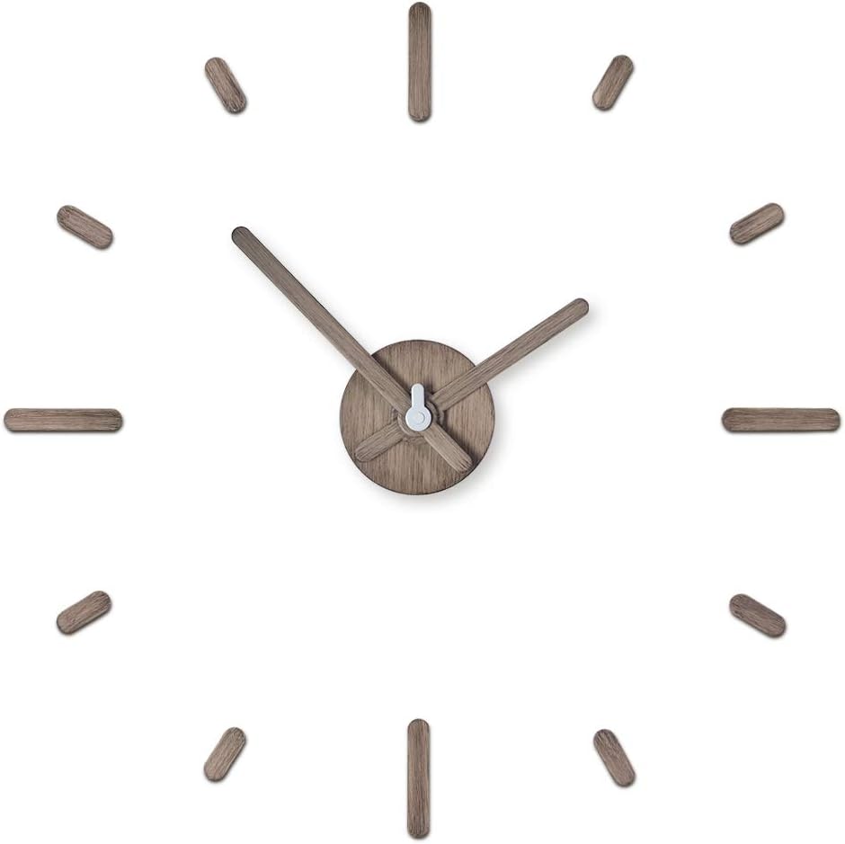Presentime & Co Large Frameless DIY Wall Clock for Modern Home/Office Decoration, Silent no Ticking, Light Gray Oak Style. Wall Dcor for Living Room, Dining Room, Kitchen, Bedroom, Class Room. Presentime & Co Large Frameless DIY Wall Clock for Modern Home/Office Decoration, Silent no Ticking, Light Gray Oak Style. Wall Dcor for Living Room, Dining Room, Kitchen, Bedroom, Class Room.