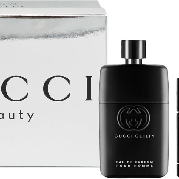 Gucci Guilty Pour Homme 3 Pcs Gift Set: Eau de Parfum 90ml Spray + 75ml Deo + 50ml Gel - Hard Box