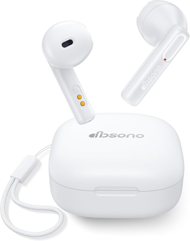 True Wireless Earbuds Bluetooth Headphones: Ultra-Lightweight Bluetooth Earbuds for All-Day Comfort, Waterproof TWS Ear Buds with Mic, 25H Playtime, Earphones for iOS/Android, Work, Commute, Study