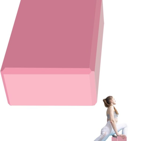 Yoga Block - Unsupported Latex Eva foam - Soft non slip surface with bevel for yoga, pilates, meditation - Yoga accessories for stability, balance and deep stretching