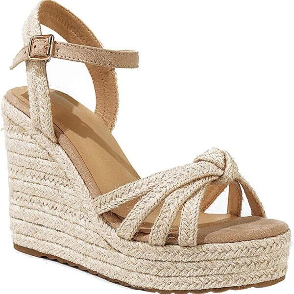 mikarka Sandals for Women 2026: Comfortable Wedge Platform Sandals Women - Braided Espadrilles for Women Ankle Strap Open Toe Wedges Heels Beach Sandals Summer Shoes