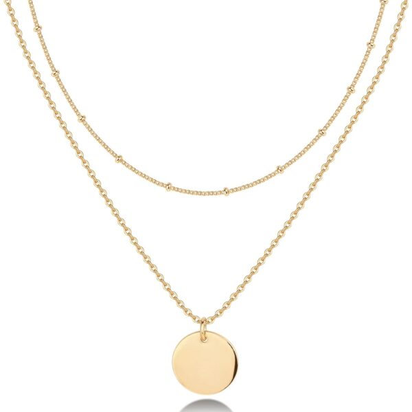 PAVOI 14K Gold Plated Layering Necklaces | Stylish Minimalist Design Pendant Necklaces | Butterfly, Heart, Lock, Evil Eye, Coin, Lightning Bolt, Circle, Cross Pendants for Women - Valentines Day Trendy Jewelry
