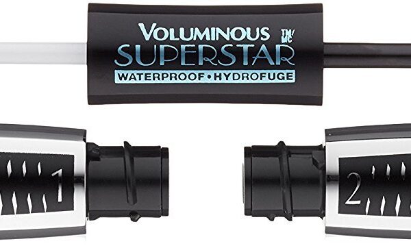 L'Oreal Paris Cosmetics Voluminous Superstar Mascara, Waterproof, Black, 0.41 Fl. Oz, 1 Count