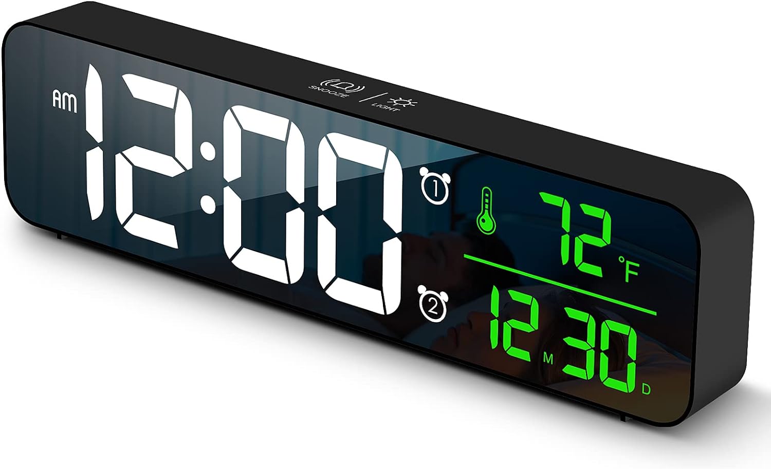 Digital Clock Large Display, Alarm Clock for Living Room Office Bedroom Decor, LED Corded Electric, Date Temp Display Wall Clock, Automatic Brightness Dimmer Smart Cool Modern Desk Accessories Black Digital Clock Large Display, Alarm Clock for Living Room Office Bedroom Decor, LED Corded Electric, Date Temp Display Wall Clock, Automatic Brightness Dimmer Smart Cool Modern Desk Accessories Black