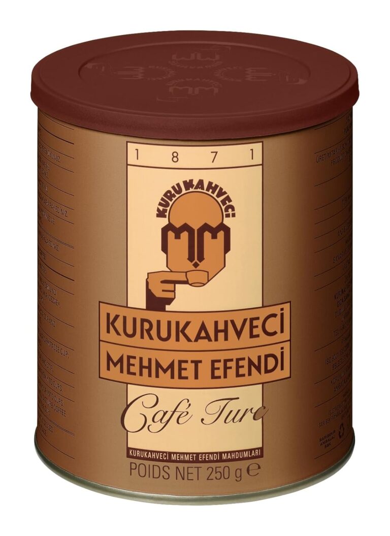 KURUKAHVECI MEHMET EFENDI Turkish Coffee, 100% Arabica, Finely Roasted Ground Coffee for Cezve, Rich Aroma, Medium, Authentic Turkish Coffee Tradition Since 1871, 8.8 OZ / 250 Gr