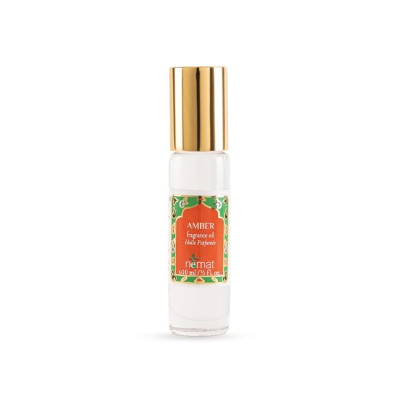 Nemat International Amber Perfume Oil Roll-On  Long Lasting Alcohol Free Amber Oil Perfume for Women and Men, Essential Oil Based Fragrance, Clean Vegan Body Oil Roll On, 10 ml / 0.33 fl Oz