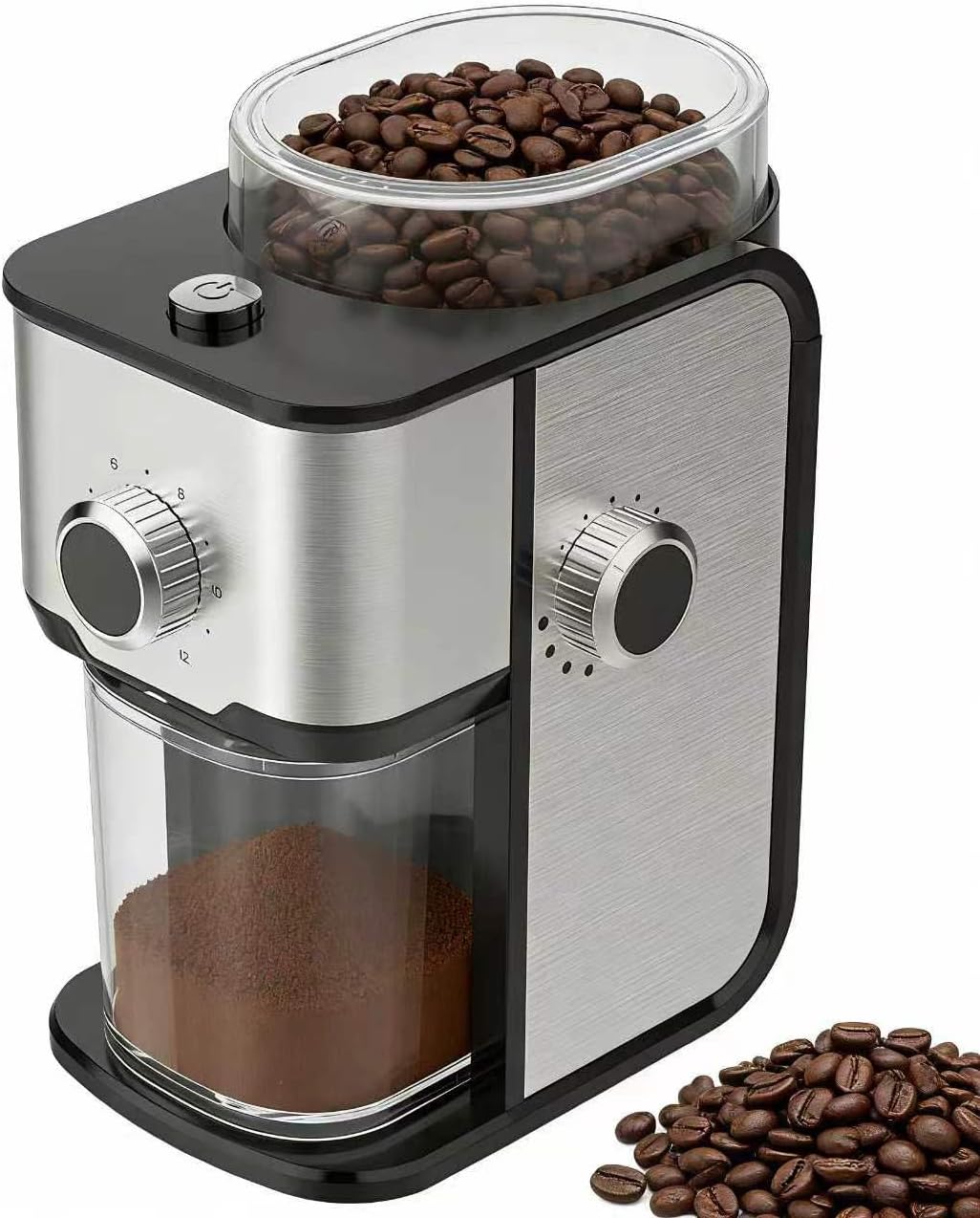 Ollygrin Flat Burr Coffee Grinder Electric, Adjustable Coffee Grinder for Home Use, Compact Coffee Beans Grinder with 14 Grind Settings, 2-12 Cups for Home & Office Ollygrin Flat Burr Coffee Grinder Electric, Adjustable Coffee Grinder for Home Use, Compact Coffee Beans Grinder with 14 Grind Settings, 2-12 Cups for Home & Office