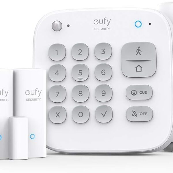 eufy Security 5-Piece Home Alarm Kit, Home Security System, Keypad, Motion Sensor, 2 Entry Sensors, Home Alarm System, Control from the App, Links with eufyCam, Optional 24/7 Protection