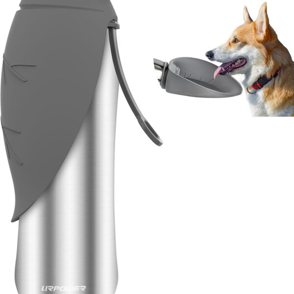 URPOWER 27 Oz Large Dog Water Bottle, Double Wall Insulated Stainless Steel Dog Travel Water Bottle Leak Proof Portable Pet Water Dispenser BPA-Free Drinking Bowl for Dog Outdoor Walking, Hiking