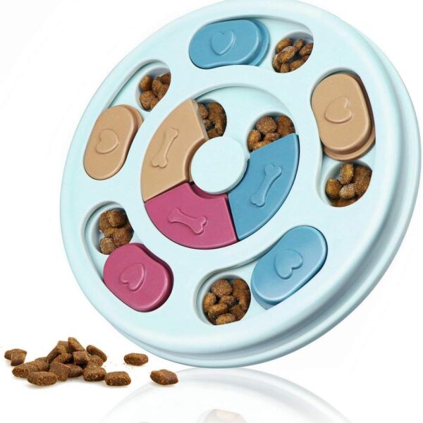 Joansan Interactive Dog Puzzle Game Toys, Dog Enrichment Toys for Puppy Mentally Stimulating Treat Dispenser Dog Treat Puzzle Feeder for Small,Medium and & Large Dogs Treat Training (Blue)