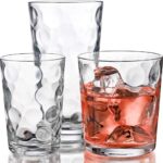 Home Essentials & Beyond Glassware Set 18 Piece Mixed Drinkware Set. 6 Highball Tumblers-17 oz., 6 Rock Whiskey-13 oz., and 6 Juice-7 oz. All Size Glass Cups Drinking Glasses. (Design on Inner Glass)