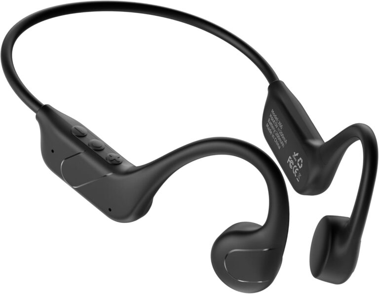 Bone Conduction Headphones Bluetooth 6.0 Open Ear Headphones with Mic, 12H Playtime Wireless Sports Headphones for Running, Cycling, Walking, Gym & Workout, IP54 Waterproof Lightweight Secure Fit