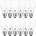E ENERGETIC LIGHTING Dimmable LED Light Bulbs, 60W Equivalent 5000K Daylight, 8W 800 Lumens, E26 LED Bulb 60 Watt Dimmable, ETL Listed, 12 Packs