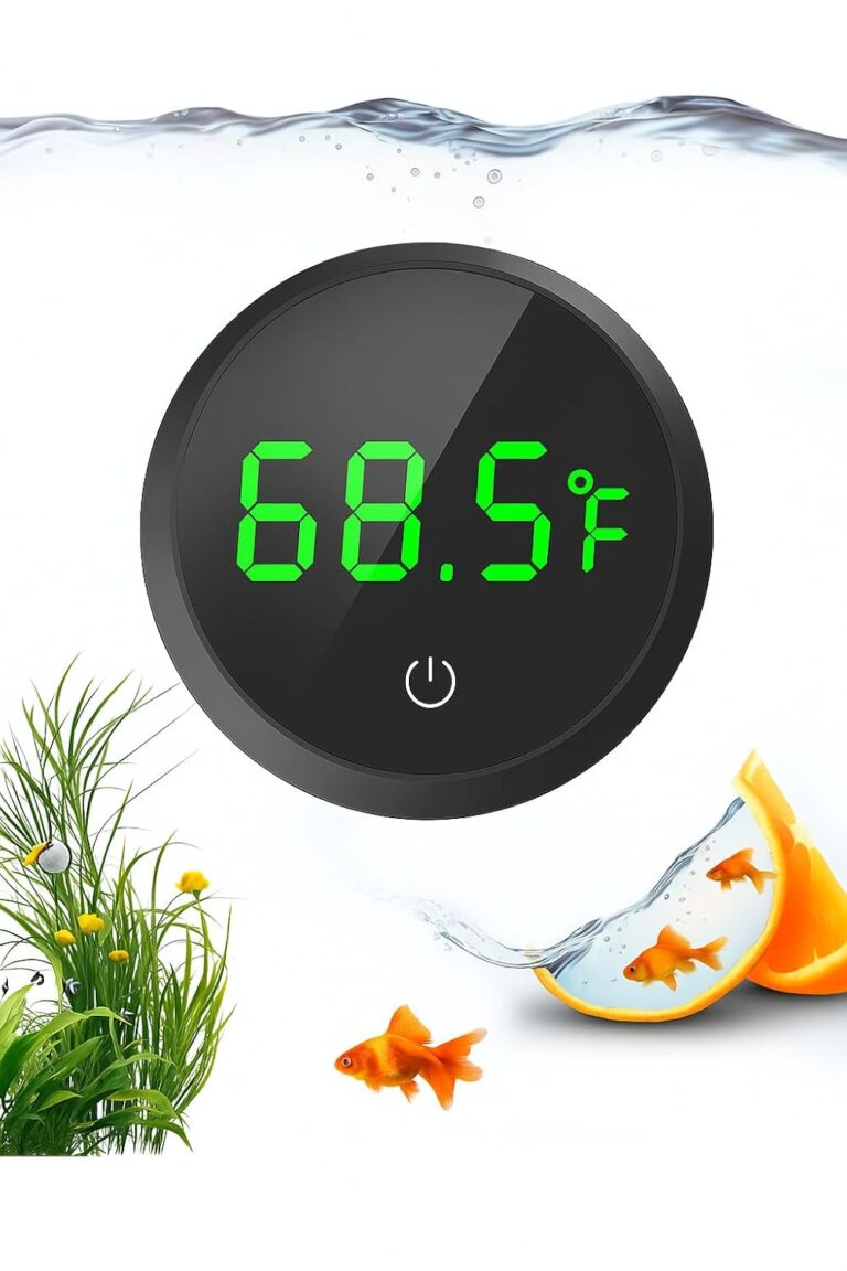 QZQ Fish Tank Thermometer Aquarium Thermometer Wireless Touch Stick Digital Aquarium Thermometer LED Display 1F for Monitoring The Fish Tank Aquarium Temperature Accessories (Black)