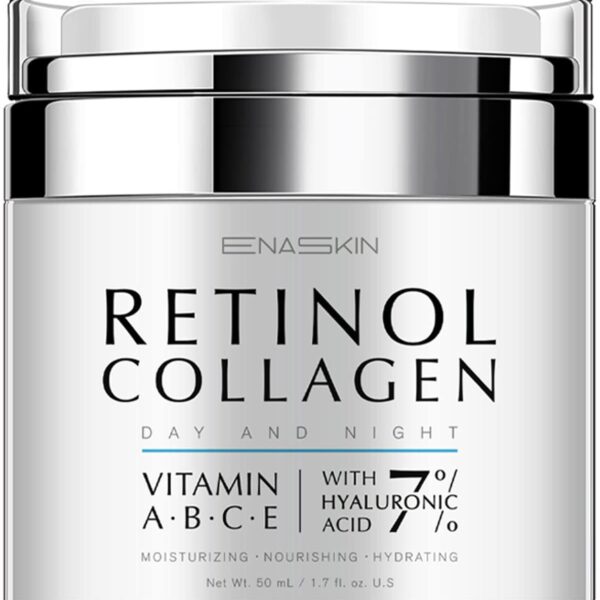 EnaSkin Retinol Cream for Wrinkles: Face Neck Collagen Cream for Tightening Skin - Anti Aging Facial Moisturizer Day and Night for Women and Men 1.7 Fl OZ